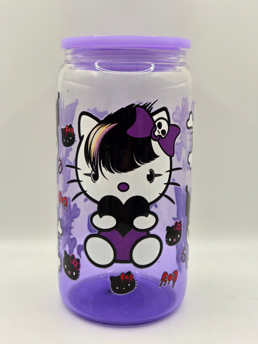 16oz Clear Purple Acrylic- HK Punk