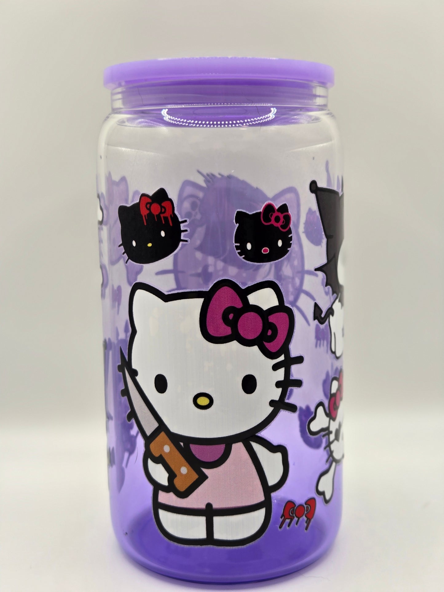 16oz Clear Purple Acrylic- HK Punk