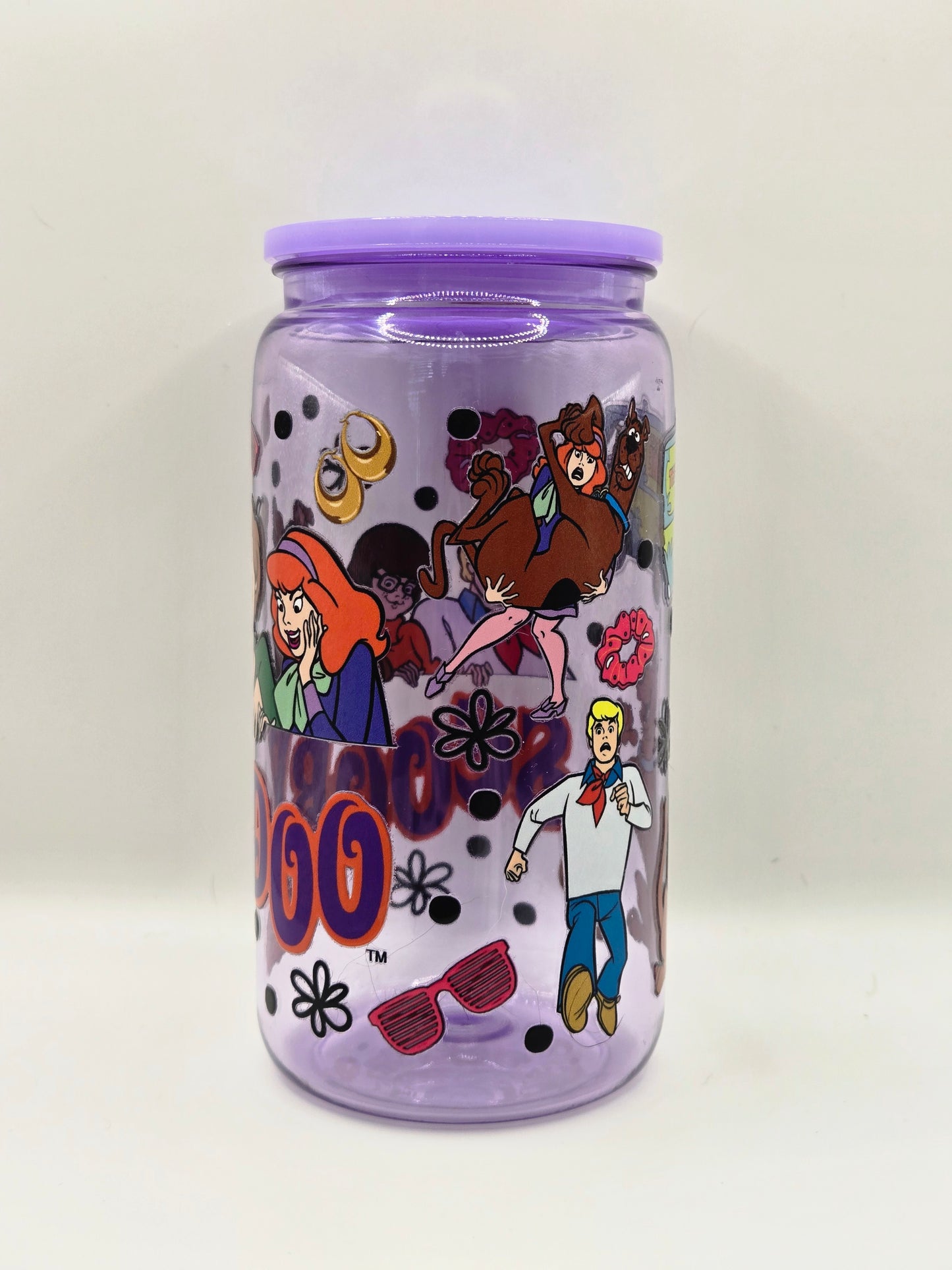 16oz Acrylic Clear Purple- Scooby