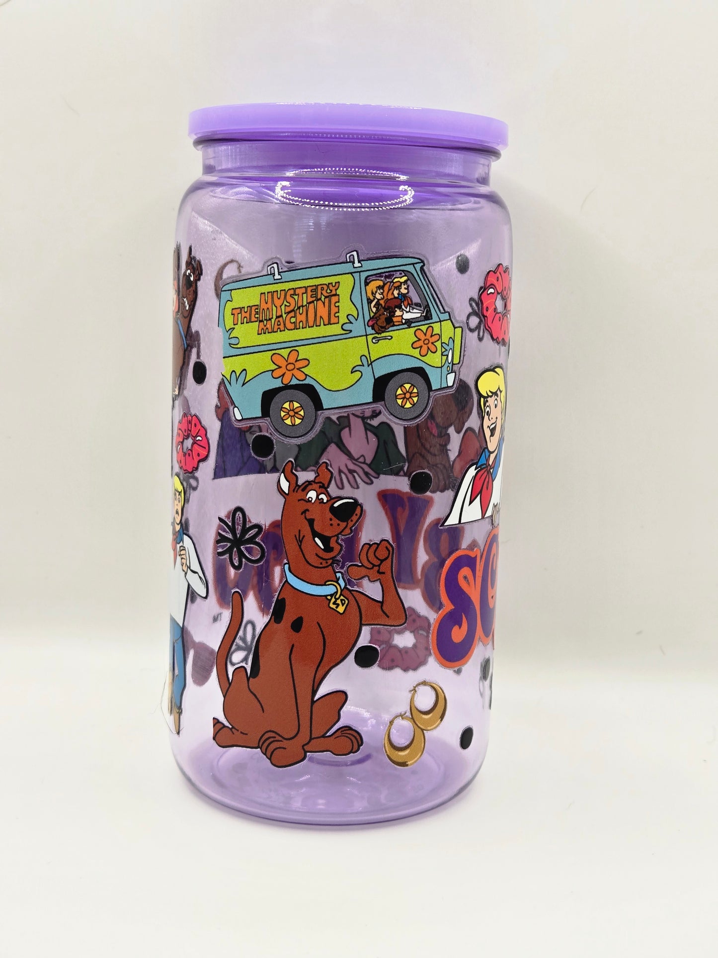 16oz Acrylic Clear Purple- Scooby