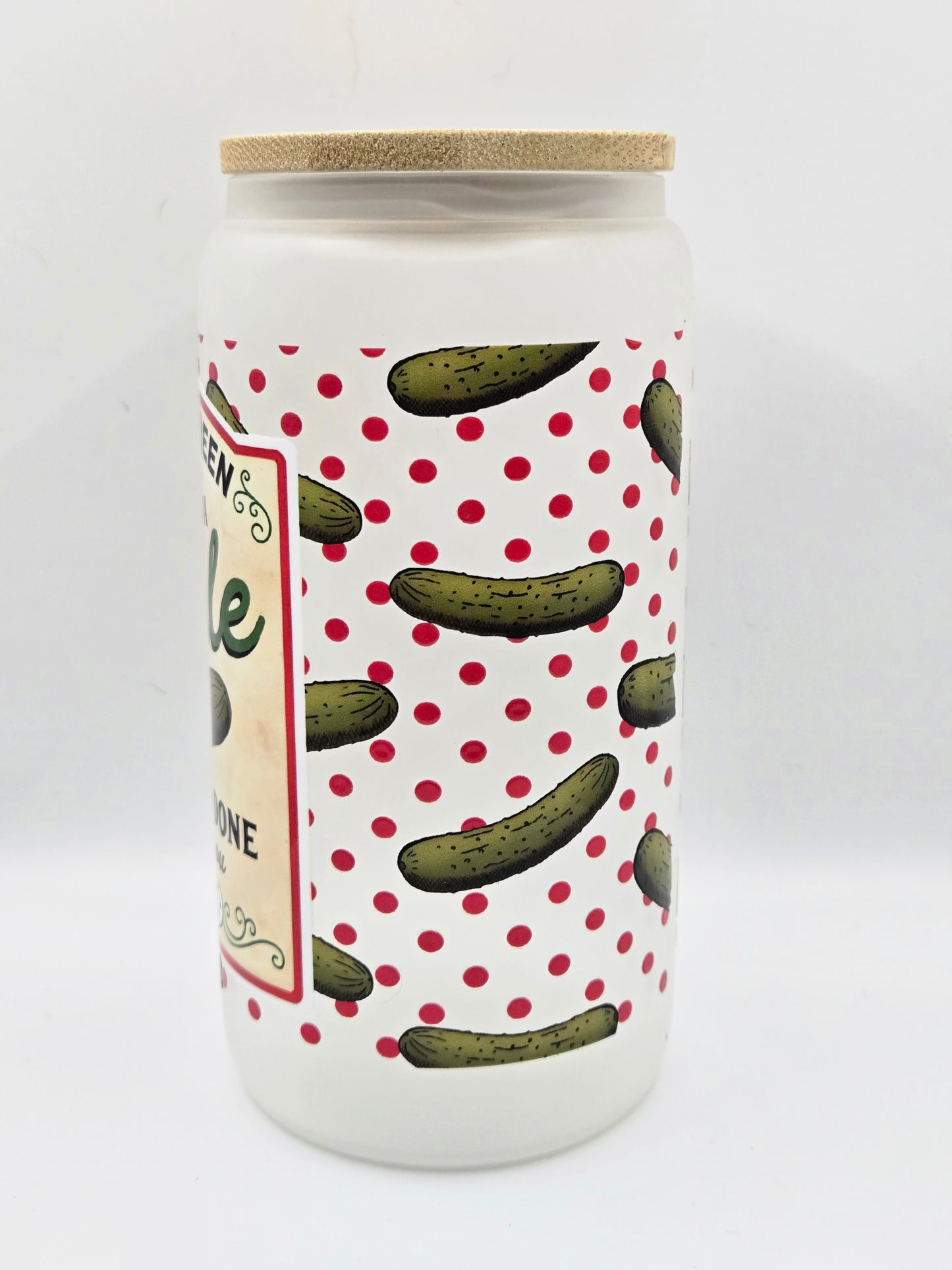 16 oz Frosted Glass Paint Me Green