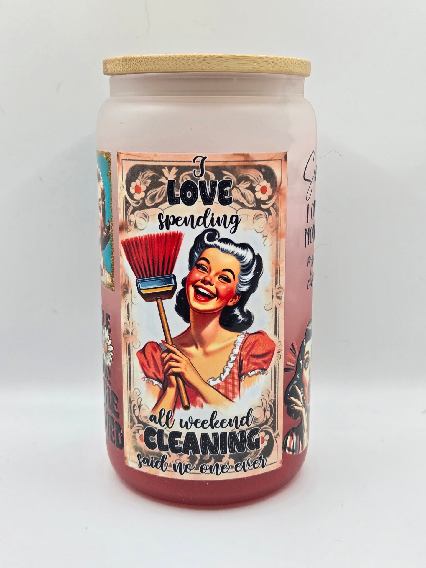 16 oz Red Ombre Retro Women Sayings