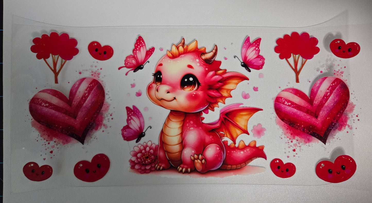 Baby Dragon Valentine 16oz wrap