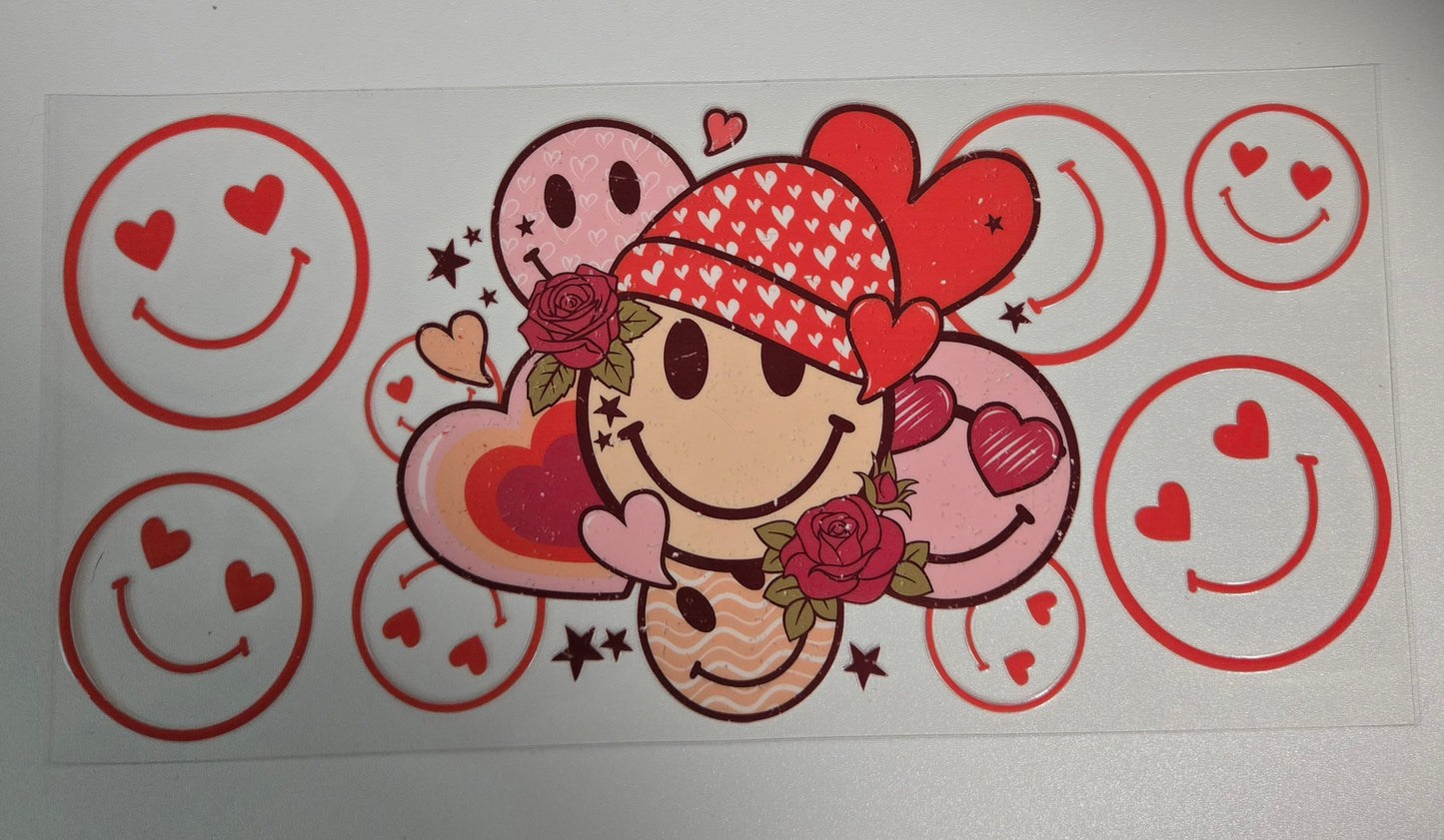 Smiley Emoji Valentine 16oz wrap