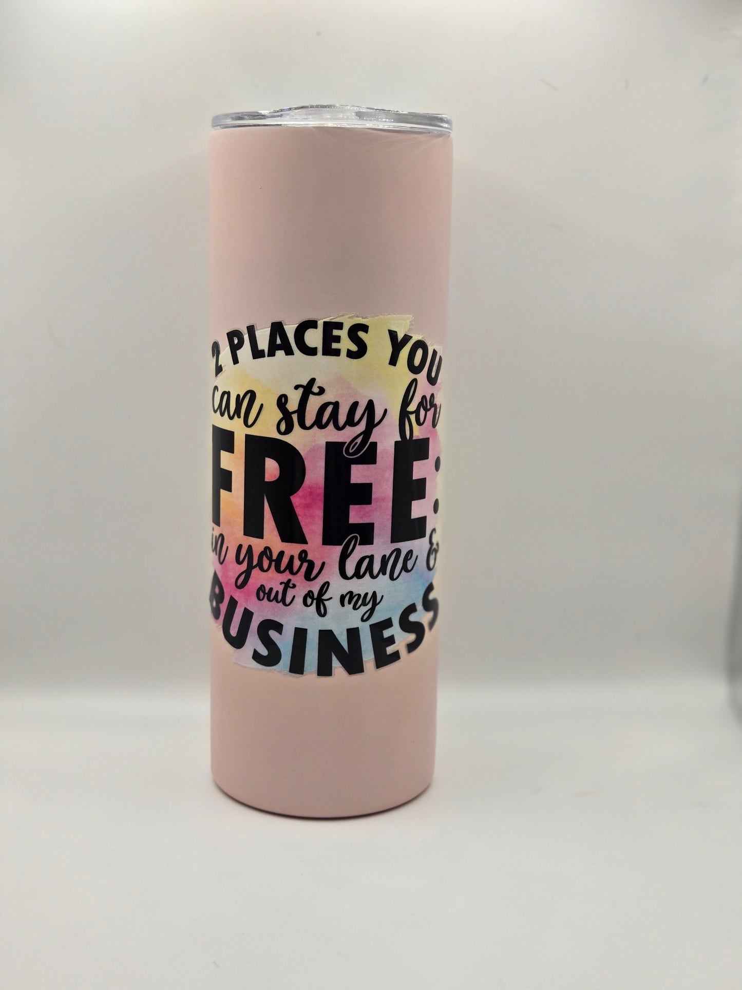 20oz Pink Ombre- Places you can stay for free