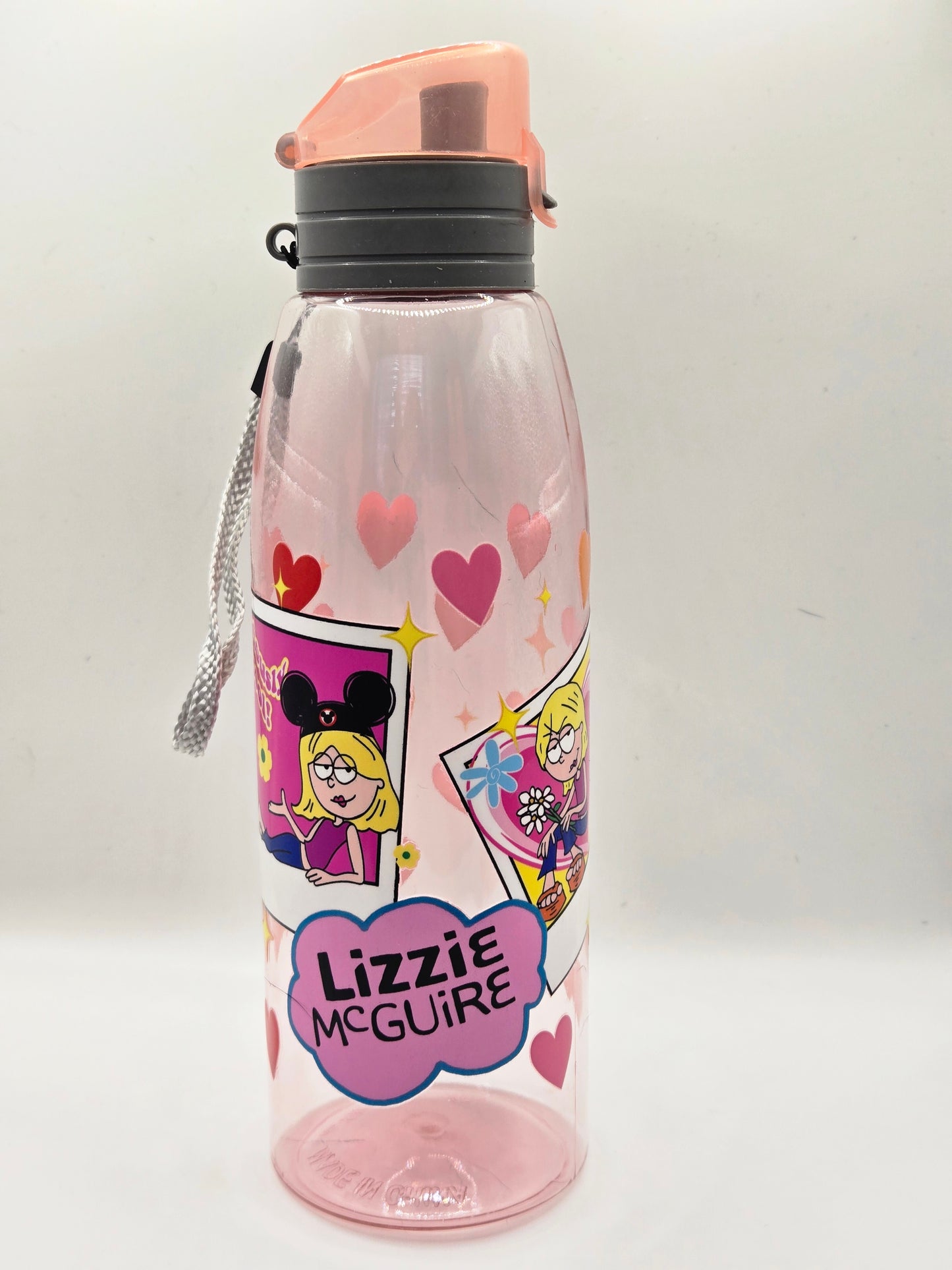 Kids Plastic Water Bottle- Pink -Lizzie M