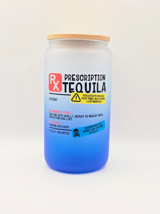 16oz Glass Blue Ombre- Tequila RX