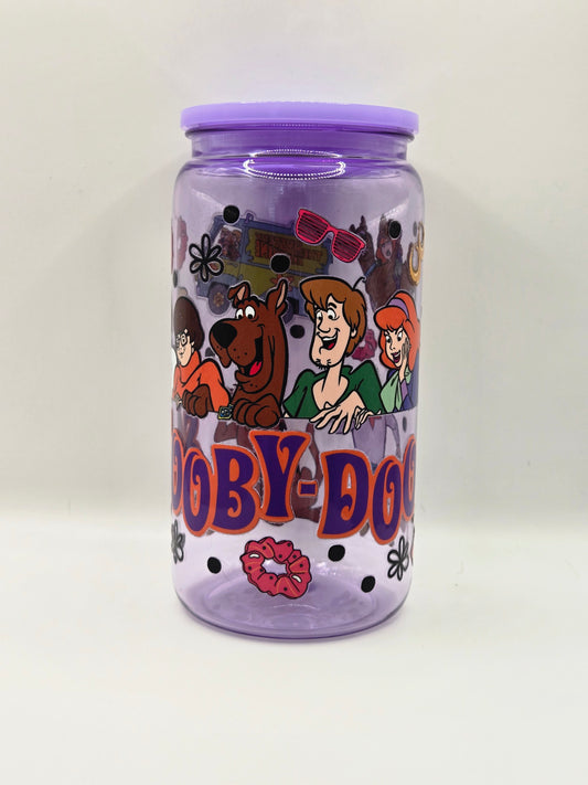 16oz Acrylic Clear Purple- Scooby