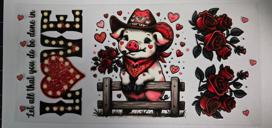 Cowboy Pig Love 16oz wrap