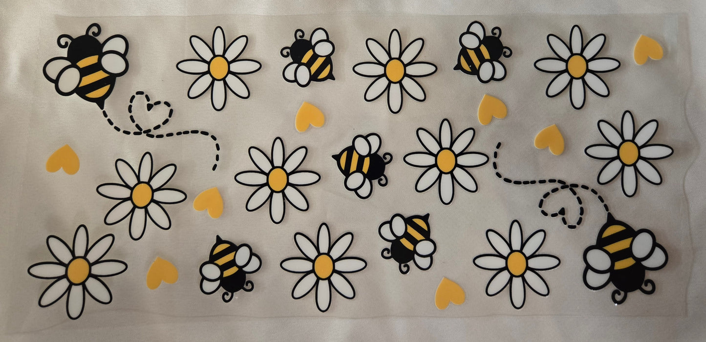 Bees and Daisies 16oz Wrap
